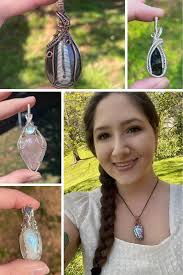 Wire wrapped crystal jewelry for sale