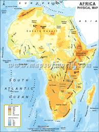 The atlas mountains are home to the highest peak in north africa, mount toubkal. Physical Map Of Africa Atlas Mountains Great Rift Valley Sahara Namib Kalahari Nubian Deserts Congo Nile Senegal Geography Map Africa Map Desert Map