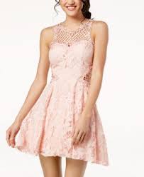 Juniors Lace Appliqu Dresses To Wear To A Wedding Flare Dress Fit Flare Dress