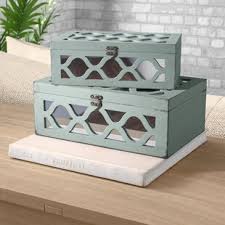 A gorgeous kashmiri decorative box is designed by mohammad hussain baba in the shape of a heart. Decorative Boxes You Ll Love In 2021 Wayfair
