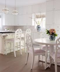 Get free shipping on qualified white outdoor side tables or buy online pick up in store today in the outdoors department. Round White Dining Table With Bungalow 5 Loop Chairs Transitional Kitchen
