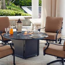 If you click a link on this page and make a purchase, i may receive a commission but it won't cost you any more. Madison 5 Piece Cast Aluminum Patio Fire Pit Conversation Set W Sesame Polyester Cushions By Darlee Bbqguys Fire Pit Table Set Fire Pit Table Round Fire Pit Table