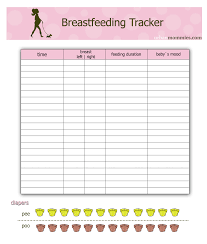 Breastfeeding Tracker Chart Breastfeeding Baby Feeding