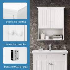 Check spelling or type a new query. Buy Tangkula Wall Mount Bathroom Cabinet Wooden Medicine Cabinet Storage Organizer With 2 Doors And 1 Shelf Cottage Collection Wall Cabinet White Online In Vietnam B01msek1kc