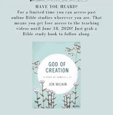 Jen Wilkin On Twitter Great News From Now Until June 18 You Can Access The God Of Creation Study Videos For Free All You Need Is A Workbook Ebook Workbooks Are Only