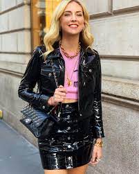 When You Re Trying To Show Your Whole Look Sitting On A Table Fashion Leather Dresses Leather Outfit