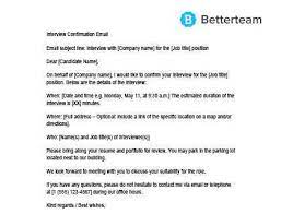 Interview Confirmation Email