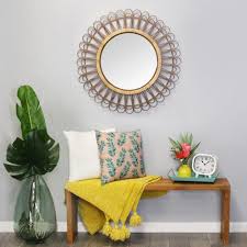 Founded in 1973, stratton home decor is a family owned and operated company specializing in transform the look and feel of any room with the stratton home decor tulum woven lantern stand. Stratton Home Decor 33 86 Tulum Rattan Mirror Walmart Com Walmart Com