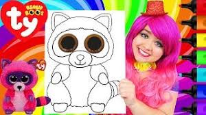 Download them all for free. Coloring Ty Beanie Boos Roxie Raccoon Coloring Page Prismacolor Markers Kimmi The Clown Youtube
