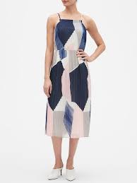 Colorblock Pleated Midi Dress Banana Republic Factory Pleated Wedding Dresses Women Dress Online Womens Dresses