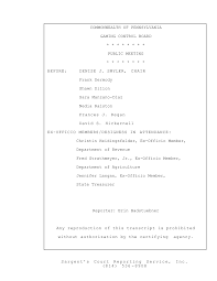 COMMONWEALTH OF PENNSYLVANIA