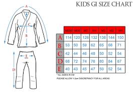 Symbolic Bjj Kimono Size Chart Grips Gi Size Chart Jiu Jitsu