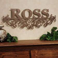 Kinship Family Name Personalized Metal Wall Art Sign Wall Art Sign Wall Hanging Designs Wrought Iron Wall Art