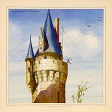 atelier jean adrien mercier la belle au bois dormant 1945 1950 la tour aquarelle 24 5 x 24 5 cm signe en la belle au bois dormant illustrations illustration