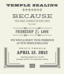 Temple Sealing Insert Lds Wedding Invitations Wedding Ceremony Script Lds Wedding