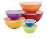 Plastic Mixing Bowl Set with Lids, Assorted Sizes, 6-pk MASTER Chef