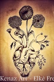 We will center the text for you when we layout the card. Flowers Growing Out Of Heart Anatomy Art Anatomical Heart Flower Heart