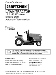 Crafstman lt 2000 operator's manual pdf download | view and download crafstman lt 2000 operator's manual online. Craftsman 917 273143 Owner S Manual Pdf Download Manualslib