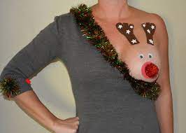 Sexy Ugly Christmas Sweater, It Is NOT A PLASTIC Boob, Multi Size, Cut Out,  See Details, Halloween Costume, Breast, Jumper, Snowman Boob |  islamiyyat.com
