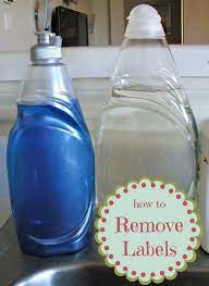 Easily Remove Plastic Labels From Containers Bottles Etc Remove Labels How To Remove Labels Remove Sticker Residue