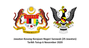 Jawatan kosong terkini yang diiklankan adalah seperti berikut: Jawatan Kosong Kerajaan Negeri Sarawak 25 Jawatan Tarikh Tutup 6 November 2020