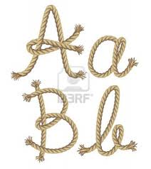 Rope Alphabet Vector Illustration Rope Font Fonts Alphabet Tattoo Fonts