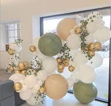 24 Round Sage Green Balloon Eucalyptus Balloon Boho Etsy In 2021 Baby Shower Decorations Baby Shower Balloons Wedding Balloons