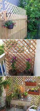 Get Added Privacy In Your Yard By Building A Trellis Or Lattice Screen Patioprivacy Privacy Backya Balcony Privacy Apartment Balcony Garden Backyard Privacy