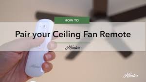 Make sure that the power is turned on to the fan. How To Pair Your Hunter Fan Remote Youtube