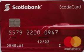 There is no possibility of payment reversals. Bank Card Scotia Card Scotiabank Mexico Col Mx Mc 0016 05