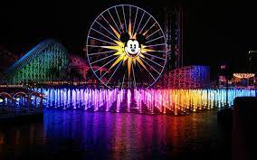 Fountains Illuminated In Multicolor Lighting Disney S World Of Color Disneyland Resort Disneyland World Of Color Disneyland World Disneyland California Adventure