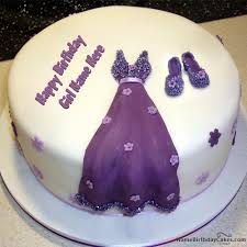 Birthday Cakes For Ladies With Name Dress Birthday Cakes For Girls With Name In 2020 Birthday Cake Writing Birthday Cake Write Name Birthday Wishes Cake