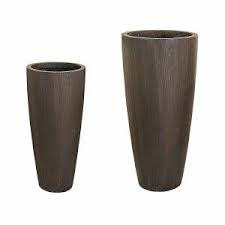 Sia Home Fashion Shell Ubertopf Beton 2er Set Ubertopf Zierbaume Grunpflanzen