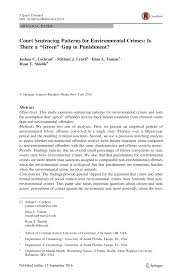 How to persuade a judge to leniency. Pdf Court Sentencing Patterns For Environmental Crimes Is There A Green Gap In Punishment