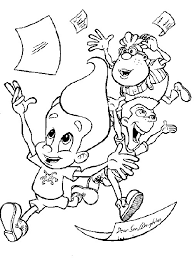 A young boy, who happens to be a genius, lives in a small town with his family and friends and often gets into crazy adventures with them involving the things he invents. Coloring Page Jimmy Neutron Coloring Pages 9