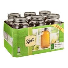 Jarden Home Brands 68100 Ball 6pack 1 2gallon Wide Mouth Jar Half Gallon Mason Jars Gallon Mason Jars Gallon Jars