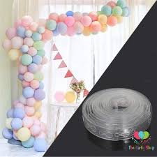 It's one long plastic strip with holes to put the knot of the ballon through. Diy Balloon Arch Garland Decorating Strip Tape Connect Chain 15 Feet Long To Make Arch Garland Steamer For Birthday Wedding Baby Shower Party Supplies Decorations Balloon Garland Kit Balloon Arch Bridal