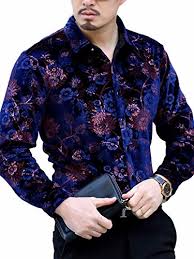 I tested the new pattern by deer&doe, the bruyère shirt. Bestmail Mens Golden Velvet Floral Print Button Down Shirt Buy Online In Angola At Angola Desertcart Com Productid 54372459