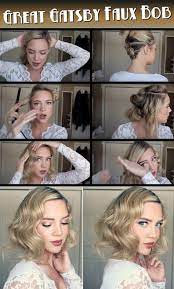 Unechte Bob Frisur Inspiriert Von Gatsby So Stylst Du Einen Bob Gatsby Hair Flapper Hair Hair Styles