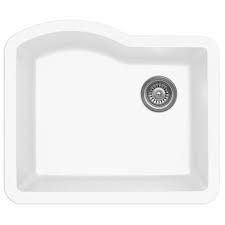 I love that i can just wipe crumbs right into the sink and there. Karran 24 In White Quartz Composite Undermount Single Bowl Kitchen Sink Qu671wh Rona