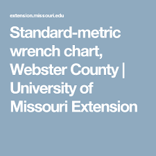 standard metric wrench chart webster county university of