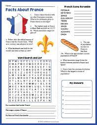 He'll learn about the cardinal directions and more! Free Printable Facts About France Geography Worksheet Geography Worksheets France Geography Facts About France
