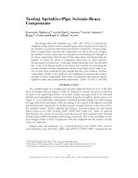 Pdf Testing Sprinkler Pipe Seismic Brace Components