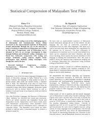 Malayalam formal letter writing format. Pdf Statistical Compression Of Malayalam Text Files