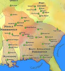 Map Of Mississippian Culture Mound Builders Native