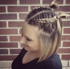 Front Row Braided Updos Trenzas Para Cabello Corto Trenzas En Pelo Corto Peinados Cabello Medio