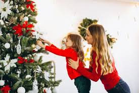 Mother With Daughter Decorating Christmas Tree Free Photo Photo Christmas Ornaments Christmas Tree Decorations Christmas Photos