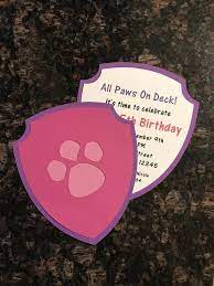 Diamant floppte weißen umschlag 4. Paw Patrol Party Invitation Pack Of 12 Pink Purple Or Hawaiianluauparty Pa Paw Patrol Geburtstag Einladungen Pfote Patrouille Geburtstag Paw Patrol Geburtstag
