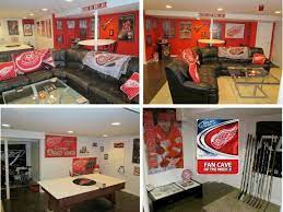 Fan Caves Hockey Room Red Wings Rec Room