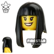 Lego Hair Long With Fringe Black Minifigure Female Hair Minifigure Parts Firestartoys Com Long Hair Styles Womens Hairstyles Amazing Lego Creations